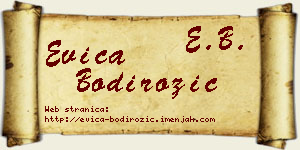 Evica Bodirožić vizit kartica